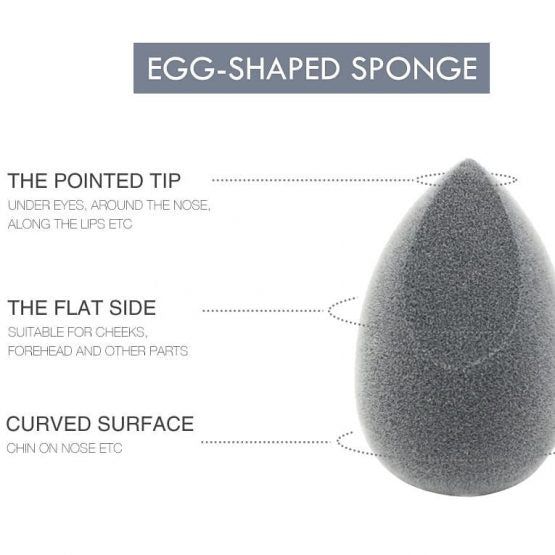 O.TWO.O SOFT & SMOOTH MICROFIBER BEAUTY BLENDER (GREY)